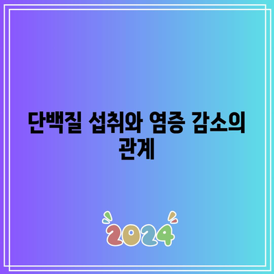 관절염 pain 관리를 위한 단백질