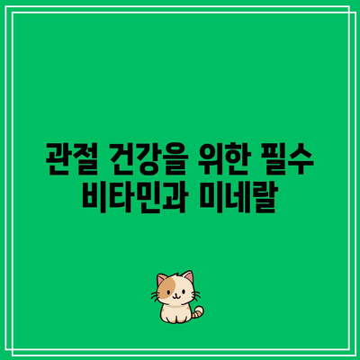 통증과 염증을 줄이는 관절 친화적인 식단