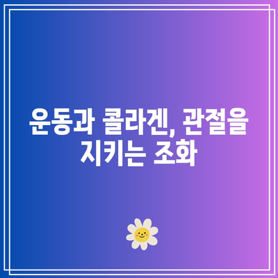 관절 건강을 위한 콜라겐의 힘