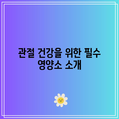 의사가 추천하는 관절 기능성 보조제