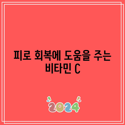 비타민 C 효능: 비타바움 비타민 C 추천