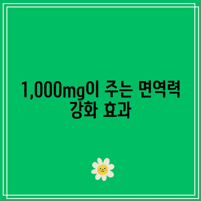 중성 비타민 C 1,000mg의 놀라운 효능과 부작용 분석