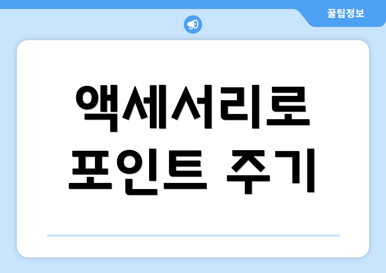 액세서리로 포인트 주기