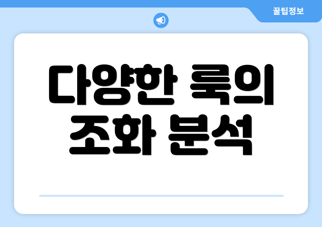 다양한 룩의 조화 분석
